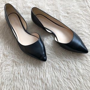 Nine West Point Toe Flat, Black